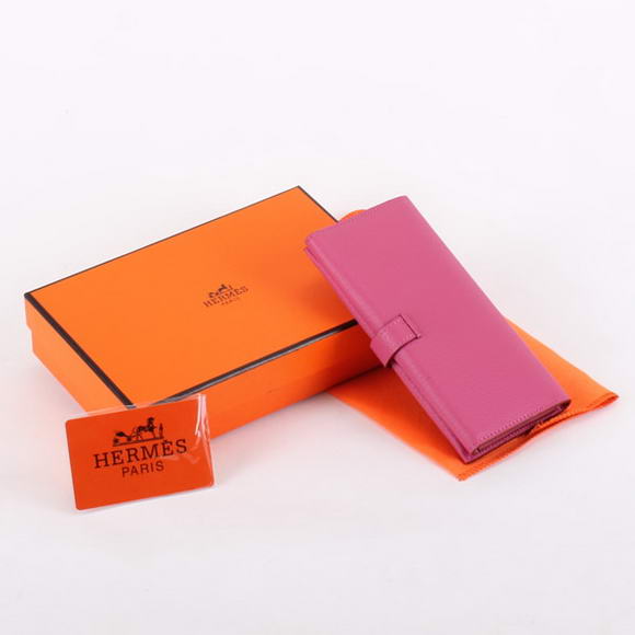 Cheap Fake Hermes Bearn Japonaise Tri-Fold Wallet A308 Roseo - Click Image to Close